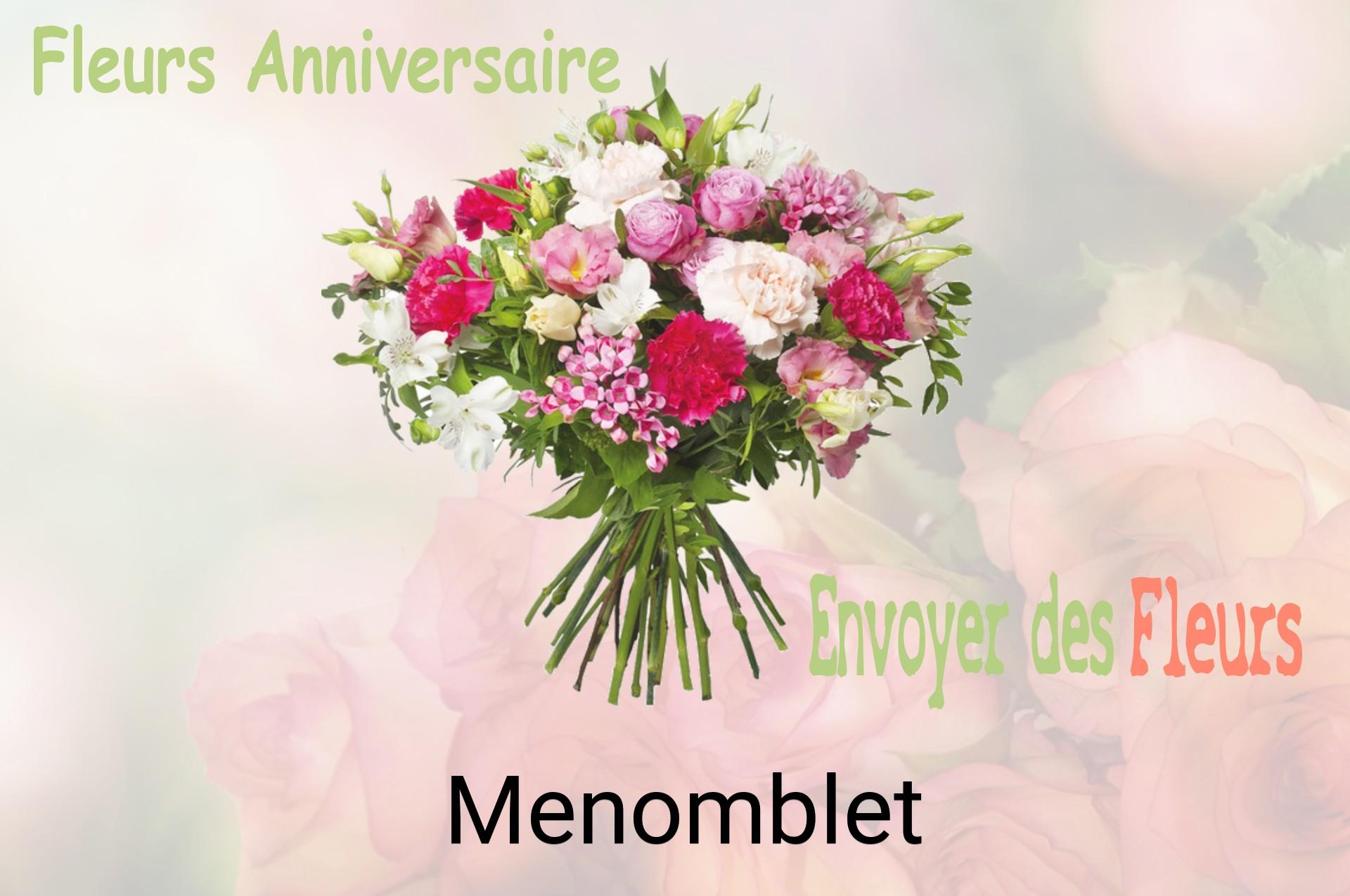 Bouquet de fleurs d’anniversaire livré à Menomblet
